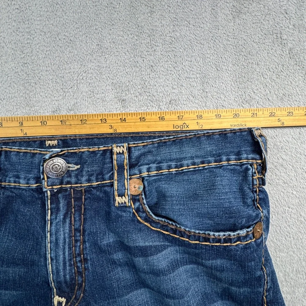 True Religion Billy Super T‎ Mens Blue Straight Leg Jeans W42 x L29 Made in USA